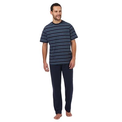 Navy striped pyjama set